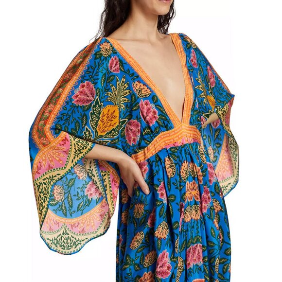 Farm Rio Pineapple Garden Caftan Maxi Dress - Picture 2 of 14